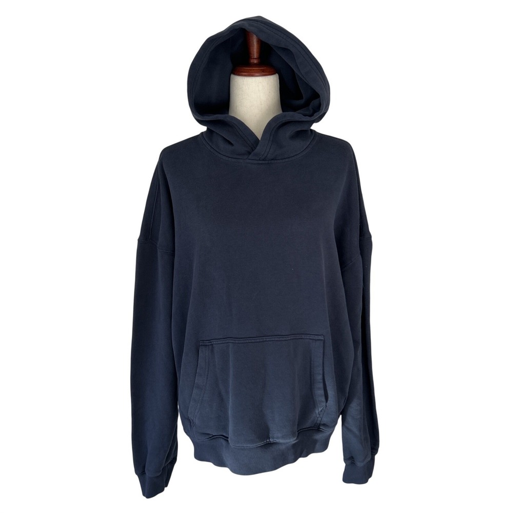Hollister Boxy Fit Hoodie Women's Blue Sweater Large Oversized Slouchy Comfy